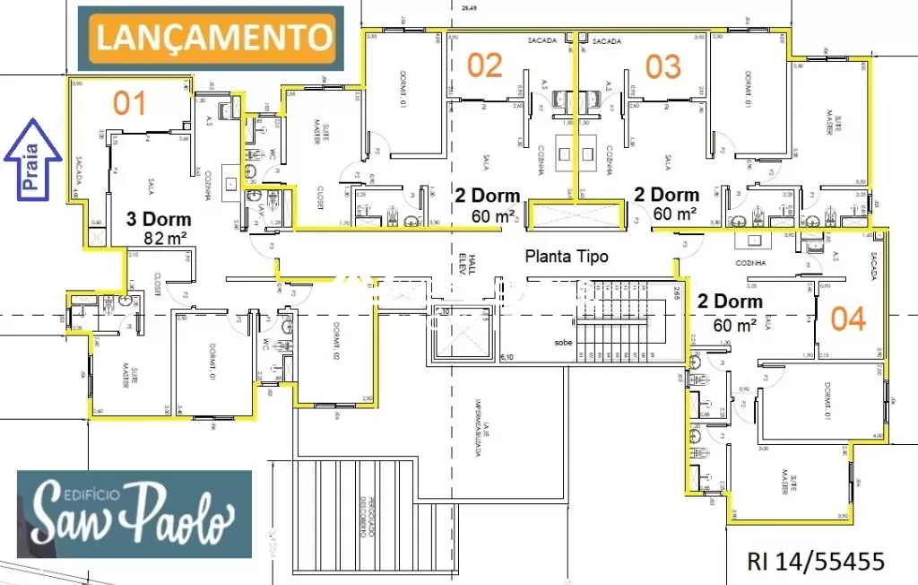 Lançamento San Paolo com 2 dormitórios, 1 suite, no Bairro Martim de Sá por R$ 470.000,00- Caraguatatuba