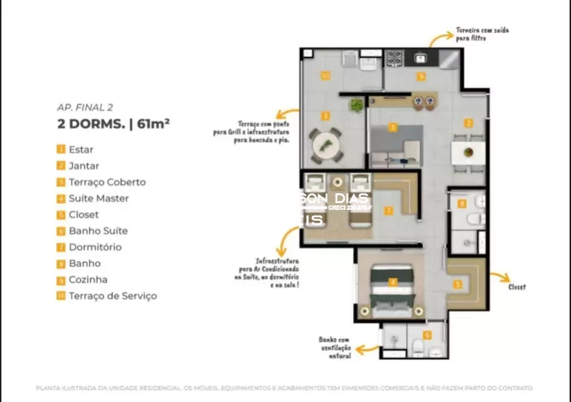 Lançamento San Paolo com 2 dormitórios, 1 suite, no Bairro Martim de Sá por R$ 470.000,00- Caraguatatuba