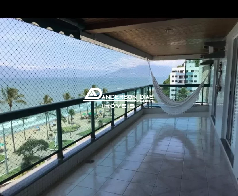 Apartamento para o mar -Pe na Areia no Bairro Martim de Sá, com 130m², 3 Dormitórios a venda por R$ 1.500.000,00- Caragu